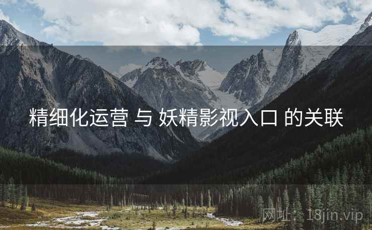 精细化运营 与 妖精影视入口 的关联