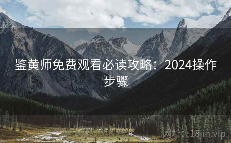 鉴黄师免费观看必读攻略：2024操作步骤