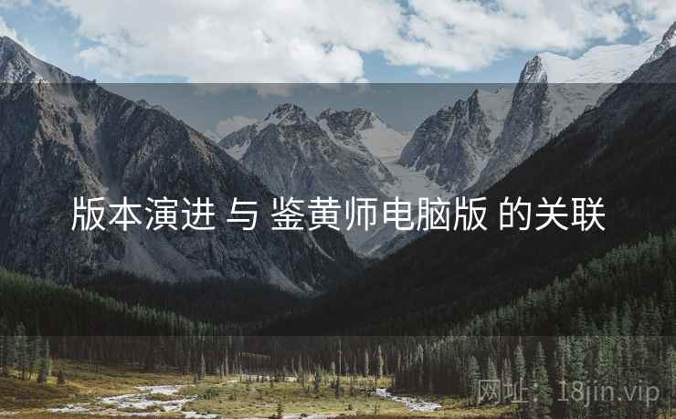 版本演进 与 鉴黄师电脑版 的关联