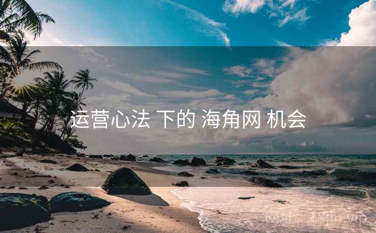 运营心法 下的 海角网 机会